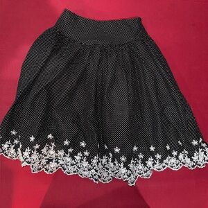 Necessary Objects Black and White Skater Skirt